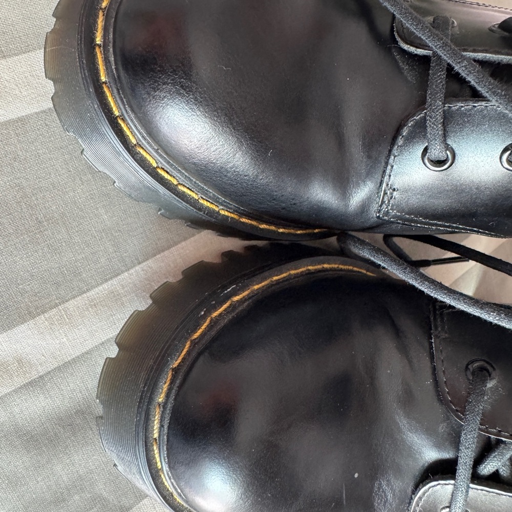 Dr. Martens Black Platform 4-hole Lace-Up Shoes - Picture 8 of 11